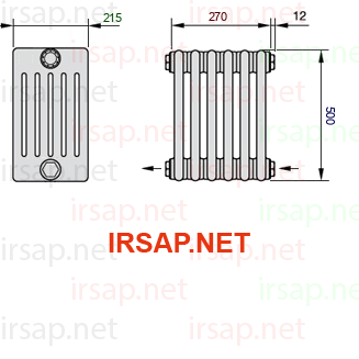Радиатор IRSAP Tesi 60500/6 T08 CL 01
